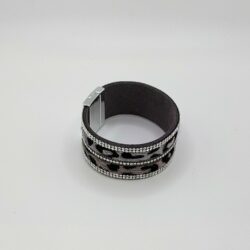 Wide gray bracelet